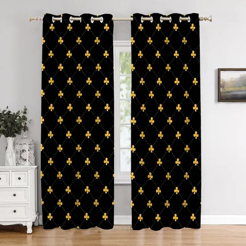 Miniatura 117 de Cortinas opacas de poliéster multicapa para cafetería, con diseño de diamantes, 2 unidades, 26 x 24 pulgadas