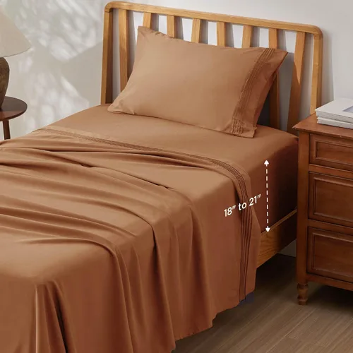 Miniatura 43 de Bedsure Juego de Sábanas King de Bolsillo Profundo - Se Adapta a Colchones de Hasta 21 Pulgadas de Grosor - 4 Piezas Sábanas de Cama GentleSoft