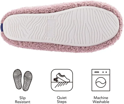 Miniatura 5 de RockDove Pantuflas Serenity de forro polar con espalda cerrada para mujer