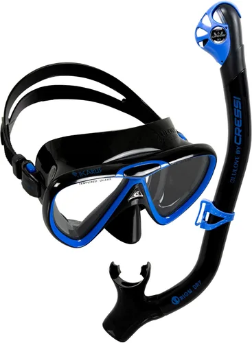 Miniatura 15 de Cressi Kit de snorkel para adultos, máscara y snorkel seco - Equipo de calidad para descubrir el mundo submarino - Ikarus & Orion Dry: Diseñado