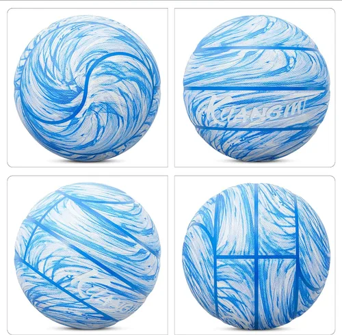 Miniatura 7 de Kuangmi Balón de baloncesto que brilla en la oscuridad, bola de cuero compuesto luminosa que brilla intensamente, regalos para hombres, mujeres