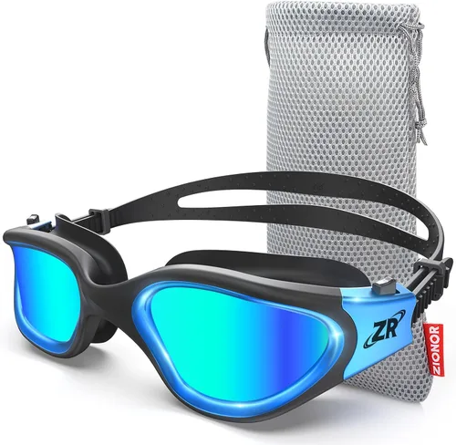 Miniatura 13 de ZIONOR G1 MAX - Gafas de natación polarizadas antivaho para hombres y mujeres A8 (polarizado + azul espejo)