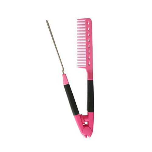 Miniatura 9 de Peine para alisar el cabello para el hogar, cepillo para alisar el cabello, peine de separación rápido para mujeres