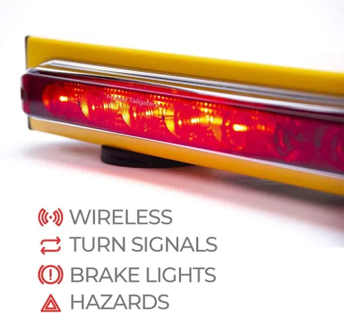 Miniatura 4 de Master Tailgaters Barra de luz inalámbrica de remolque de 19 pulgadas LED ultra brillante Luces de señal multifuncionales Montaje magnético