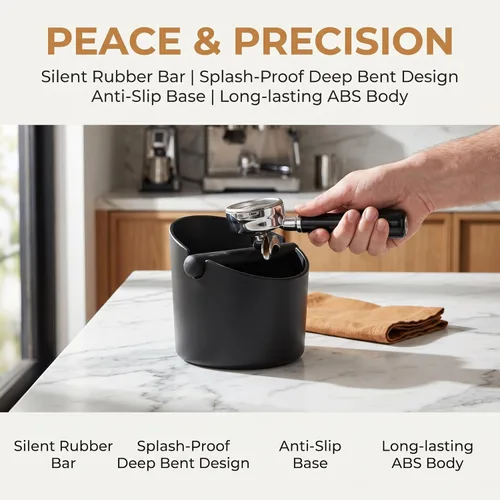 Miniatura 2 de Caja de café para café expreso, contenedor de café, caja de café de 4.8 pulgadas, absorbente de golpes, estilo barista duradero, con barra extraíble