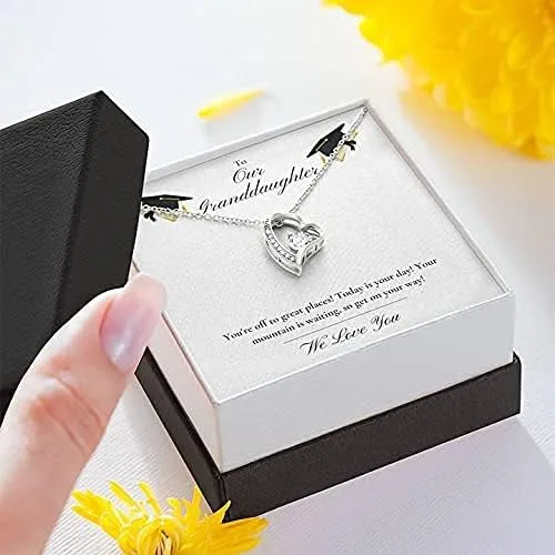 Miniatura 2 de Collar con colgante Felicitaciones por tu graduación para nieta, regalo para cumpleaños, Navidad, día de San Valentín, día de la madre, collar