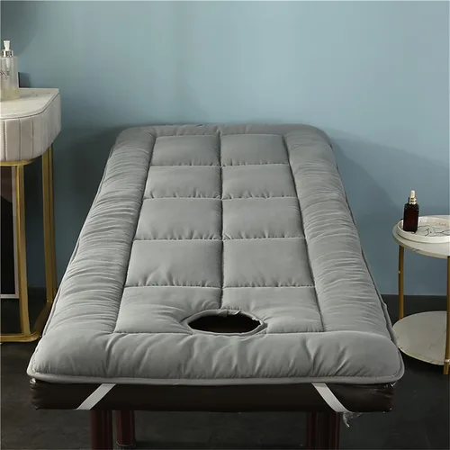 Juego de almohadilla para mesa de masaje de spa y cuna facial, suave y cómoda, funda para reposacabezas y cama facial gruesa de 75 x 31.5 pulgadas,
