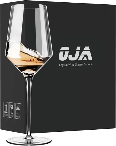 Miniatura 16 de Juego de 4 copas de vino tinto, grandes copas de cristal Burgundy sopladas a mano - ultra delgadas, ligeras para cata de vinos, 23.5 onzas, regalos