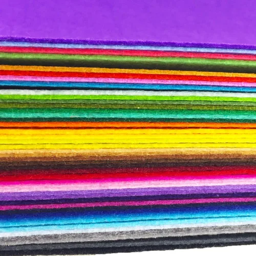 Miniatura 8 de flic-flac 44 hojas de tela de fieltro de colores surtidos de 6 x 6 pulgadas (5.9 x 5.9 in), diseño de retazos, costura de bricolaje, manualidades
