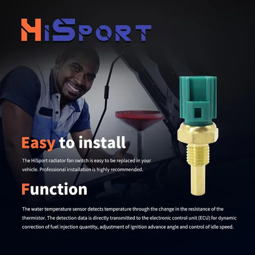 Miniatura 6 de HiSport Sensor de temperatura del refrigerante del motor – Compatible con Chevy Ford GEO GMC Jaguar Kia Lexus Lincoln Mazda Pontiac Suzuki Toyota