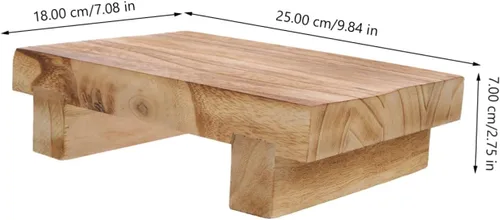 Miniatura 3 de Tofficu Elevador de madera para encimera de cocina, taburetes pequeños para decoración taburete de pie para sala de estar