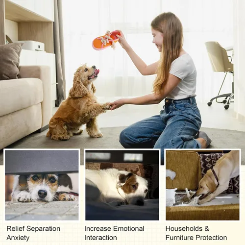 Miniatura 2 de vocheer Juguete masticable para perros, juguetes para perros para mantenerlos ocupados, zapato de dentición duradero, juguete interactivo con sonido