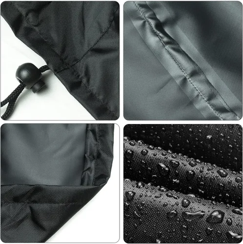 Miniatura 4 de Demao Fundas para muebles de patio al aire libre, cubierta de mesa redonda, impermeable, resistente a los rayos UV, funda antidecoloración