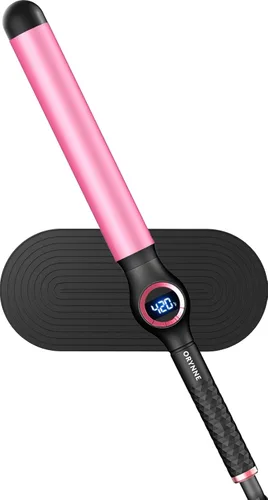 Miniatura 9 de ORYNNE Varita rizadora digital de cerámica de 1 pulgada de largo con apagado automático y doble voltaje para todo tipo de cabello, calentamiento