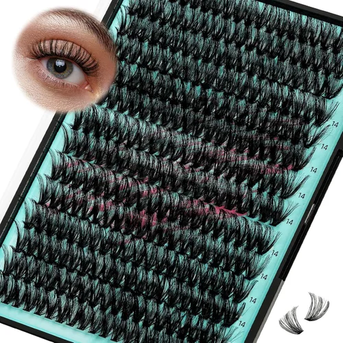 Miniatura 19 de Kit de Extensión de Pestañas, Kit de Racimos de Pestañas DIY 168Pcs con Pegamento de Unión y Sello Impermeable, Removedor de Pestañas para Kit