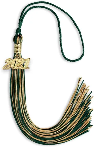Miniatura 242 de Endea Graduation - Borla de doble color mixto con fecha dorada (negro/dorado antiguo, 2021)