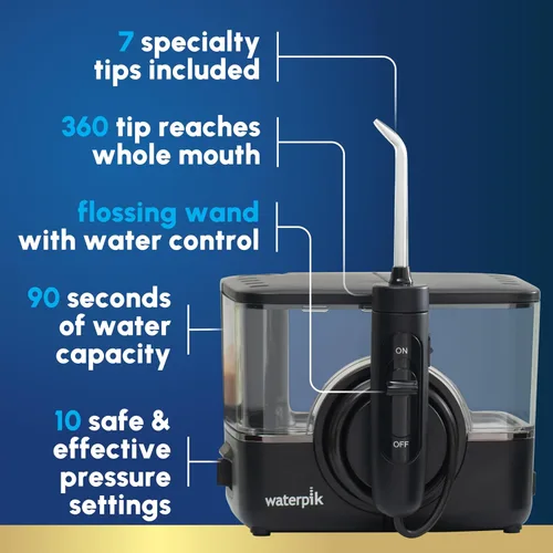 Miniatura 3 de Waterpik ION - Irrigador dental profesional, recargable y portátil para dientes, encías, aparatos ortopédicos, 10 ajustes, 7 puntas de irrigación