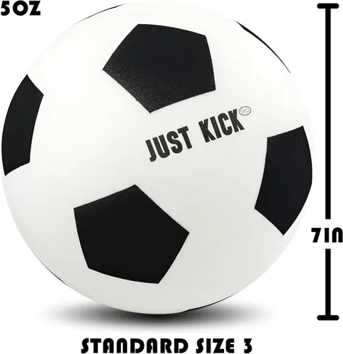 Miniatura 3 de SRG Pelota de fútbol de espuma silenciosa – Pelota de fútbol sin aire para entrenamiento silencioso, diseño de espuma suave y duradera, multiusos