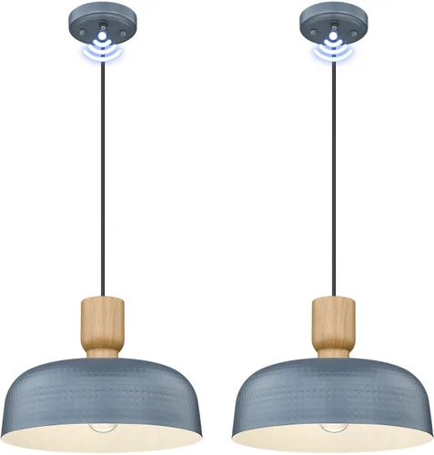 Miniatura 11 de Luces Colgantes de Estilo Rústico, Lámparas Colgantes Ajustables con Pantalla de Metal Martillado, Iluminación Colgante de 18.1 Pulgadas para Isla