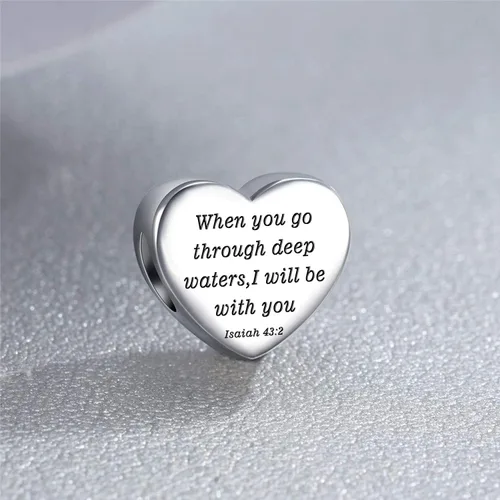 Miniatura 4 de MUERDOU Dije de corazón, pulsera cristiana con versículo bíblico para oración, fe, religiosa, regalos para mujeres