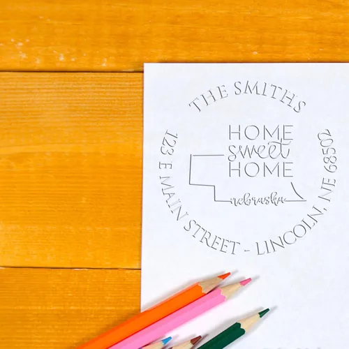 Miniatura 157 de Sello en relieve de dirección personalizado para nuevos propietarios de viviendas, sello redondo de 1-5/8 para dirección de casa, estampado