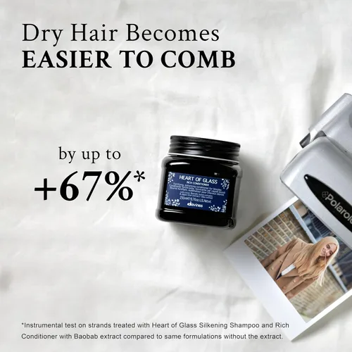 Miniatura 6 de Davines Heart of Glass Rich Conditioner, Fortifying Treatment for Blonde & Silver Hair - Biacidic Bond Complex Repairs, Brightens & Nourishes with