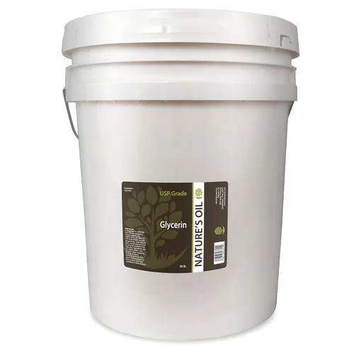 Nature's Oil Glicerina vegetal (grado USP) 99.7%, 50lbs (5 galones)