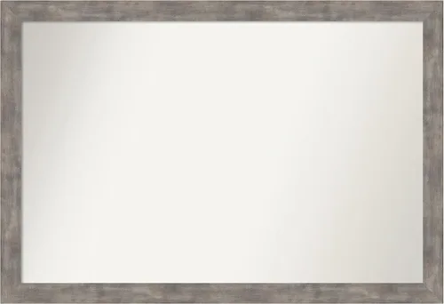 Miniatura 205 de Amanti Art Silver Bathroom Mirror for Over Sink, 24x49 Custom Made Marred Pewter Rectangle Vanity Mirror, Oversize Casual Wood Frame, Hangs Estaño