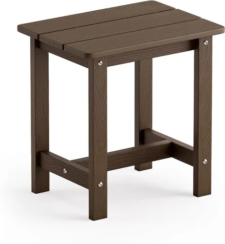 Miniatura 13 de LUE BONA - Mesa auxiliar para exteriores, mesa pequeña de exterior HDPS, mesa auxiliar Adirondack, mesa auxiliar de exterior para patio, porche