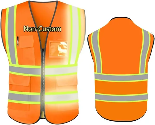 Miniatura 38 de Chaleco de Seguridad de Alta Visibilidad con Alta Reflectividad, Ropa de Trabajo de Seguridad Personalizada con Logotipo, Tiras Reflectantes