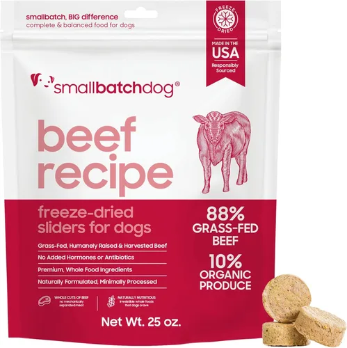 Miniatura 11 de smallbatch Pets - Alimento crudo liofilizado para perros, receta de pavo, 25 onzas, alimento orgánico para perros con alto contenido de proteínas