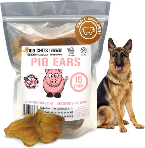 Miniatura 10 de Dog Chits Orejas de vaca para perros – Golosinas para perros totalmente naturales con orejas de vaca y masticables de entrenamiento – Alto