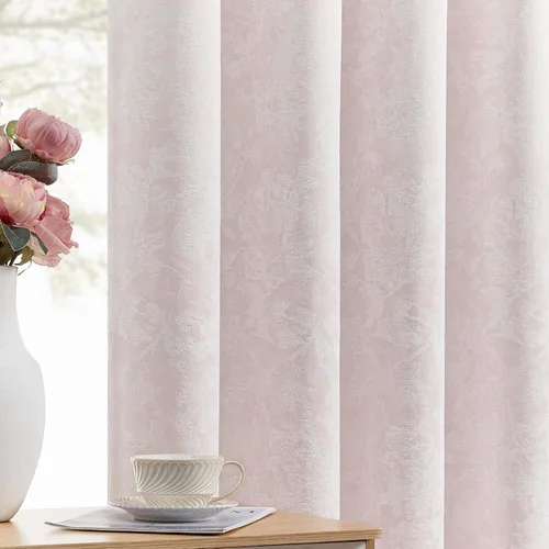 Miniatura 18 de Beauoop - Cortinas opacas beige con diseño floral jacquard, 2 paneles, para dormitorio/sala, de felpilla, gris pardo, aislantes y a prueba de ruido