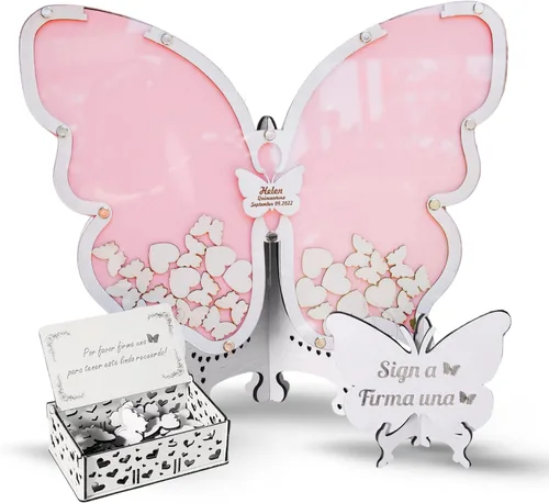 Miniatura 12 de Alternativa personalizada de libro de invitados de boda con árbol de arce y hojas, alternativa personalizada de caja de goteo con árbol de hojas