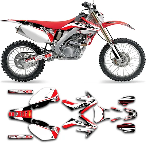 Miniatura 10 de Kit de calcomanías personalizadas para CRF250X 2004 2005 2006 2007, amarillo y blanco, HDCRF25X0416001-KR