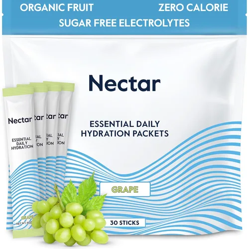 Miniatura 35 de Nectar - Sobres de hidratación - Sobres de polvo de electrolitos - Sin azúcar ni calorías - Polvo de electrolitos líquidos de frutas orgánicas