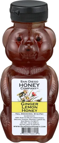Miniatura 7 de Miel de cítricos de San Diego Honey Company – Oso de miel, miel de flor de naranja cruda con mandarina + limón de 12 onzas