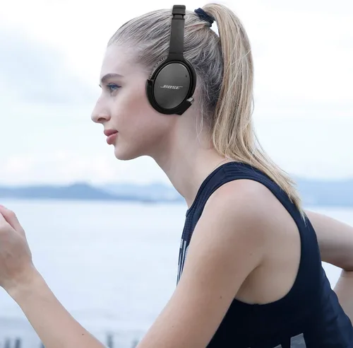 Miniatura 8 de Adaptador Bluetooth inalámbrico aptX mejorado para auriculares Bose QuietComfort 25 QC 25 con micrófono/control de volumen, negro
