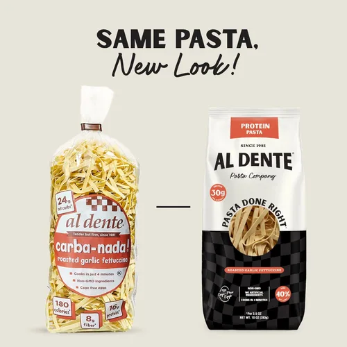 Miniatura 3 de Al Dente Carba-Nada Fettuccine de ajo asado, bajo en carbohidratos, alto en proteínas, apto para dieta cetogénica y de puntos, fideos de pasta