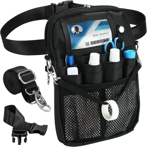 ProCase Riñonera de Enfermera, Bolsa Organizadora Ligera de Utilidades para Suministros Médicos, Estetoscopio, Tijeras para Enfermeras y EMT -