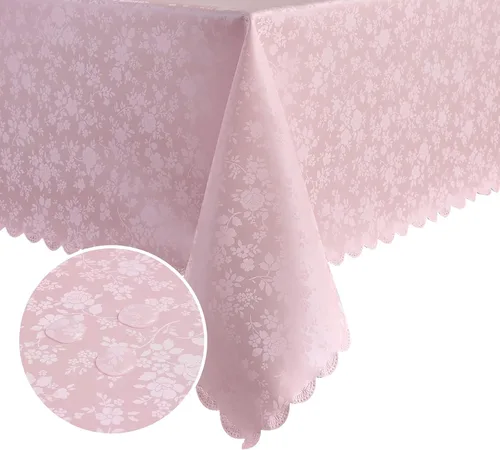 Miniatura 45 de Romanstile Mantel de poliuretano resistente a las manchas y a las arrugas, mantel para comedor/fiesta/camping interior y exterior, lavable, de Flor