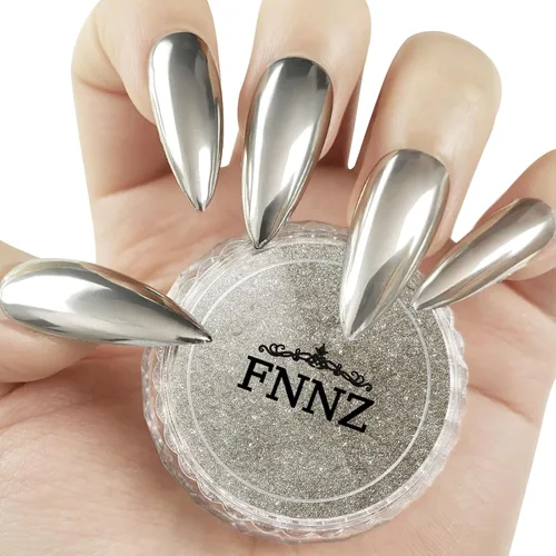 Miniatura 13 de FNNZ Polvo de uñas cromado, pigmento metálico de polvo de uñas efecto espejo de alta calidad, arte de uñas, polvo con purpurina para San Valentín