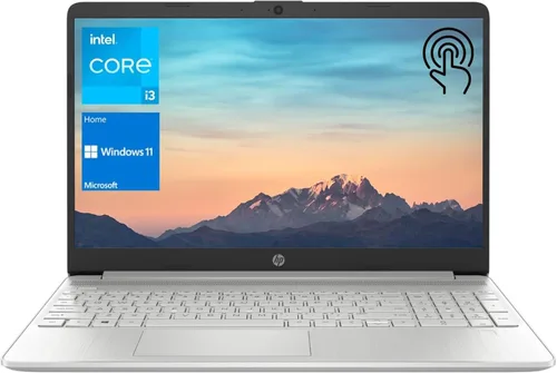 Laptop HP 2023 con pantalla táctil HD de 15.6 pulgadas, Intel Core i3-1215U (Beat i5-1135G7), 12 GB de RAM, 256 GB SSD, gráficos Intel UHD, WiFi,