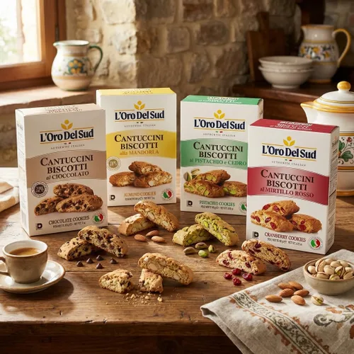 Miniatura 2 de L'Oro Del Sud Galletas de arándano Biscotti de 6.3 oz (180 g), galletas italianas Cantuccini d'Abruzzo, hechas con arándano real, sin OMG, producto