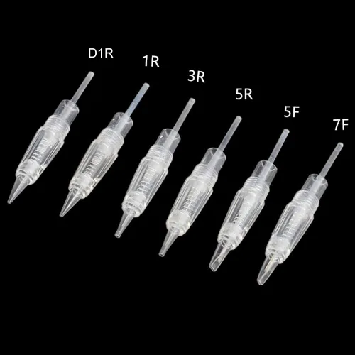 Miniatura 8 de Cartuchos de aguja claros de maquillaje permanente 10PCS para máquina de tatuaje de cejas (5F)