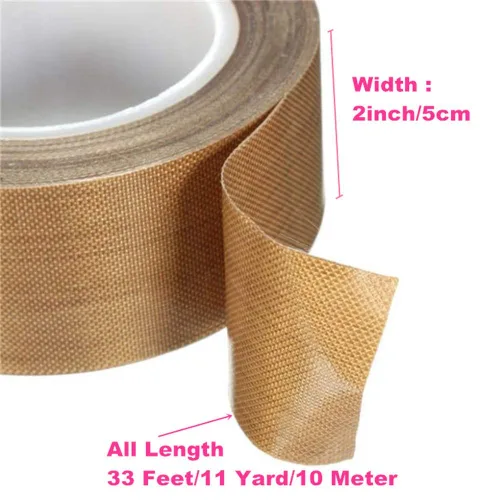 Miniatura 2 de Rollo de tela de PTFE de fibra de vidrio de alta temperatura con adhesivo resistente al calor para sellador al vacío