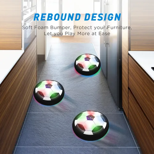 Miniatura 4 de Pelota de fútbol Hover LED para niños, pelota de entrenamiento con energía de aire para niños, juego de fútbol para interior y exterior, regalos