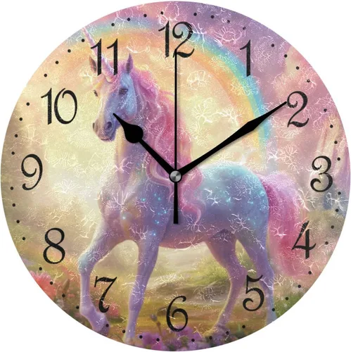 Miniatura 23 de ALAZA Reloj de pared de vaca de granja de 10 pulgadas, funciona con pilas, silencioso, sin tictac, decoración del hogar para cocina, sala de estar
