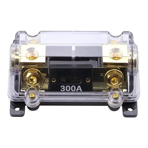ZOOKOTO Portafusibles de 300 A, soporte de fusibles ANL en línea de audio estéreo para automóvil, calibre 0, 2, 4, con fusible ANLFuse de 300