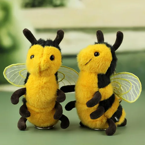 Miniatura 5 de Lindo y suave peluche realista de abeja melífera, juguete de peluche de abejorro de 6 pulgadas, juguetes de peluche para cumpleaños, Navidad